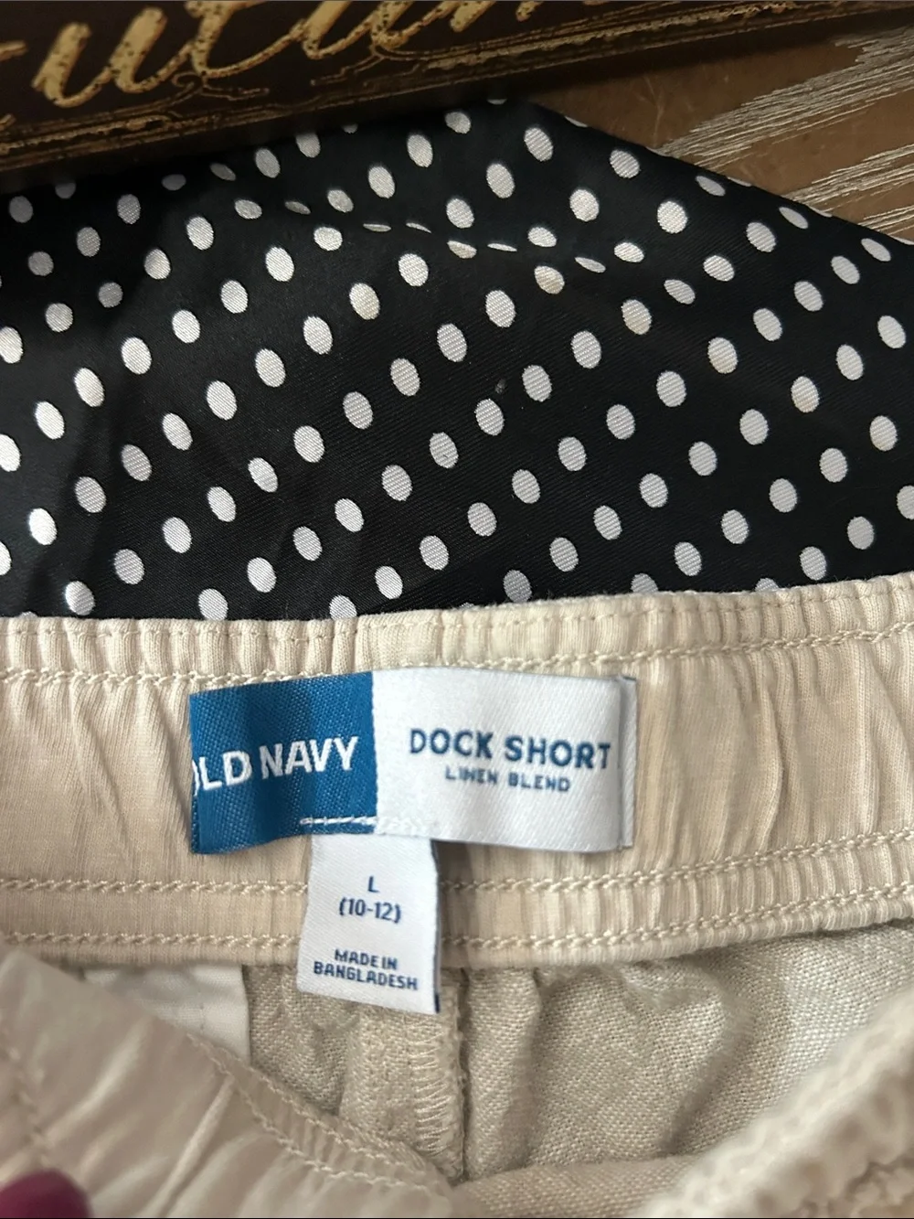Boys Old Navy Linen Blend Casual Drawstring Dock Shorts Light Beige Large 10-12